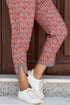 Cambric Cotton Cropped Printed Pant